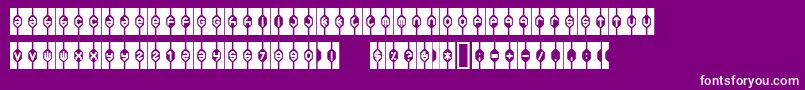 Police Welfareb – polices blanches sur fond violet