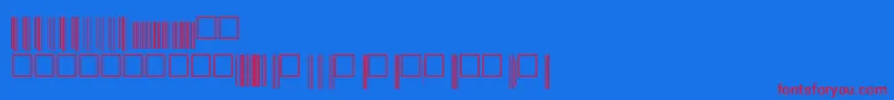 V200016 Font – Red Fonts on Blue Background