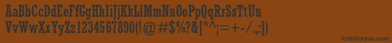 RockwellCondensed Font – Black Fonts on Brown Background