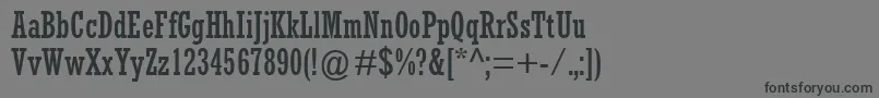 RockwellCondensed Font – Black Fonts on Gray Background