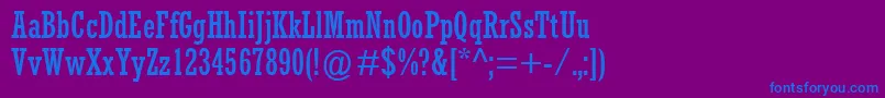 RockwellCondensed Font – Blue Fonts on Purple Background