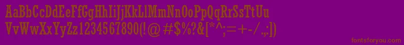 RockwellCondensed Font – Brown Fonts on Purple Background