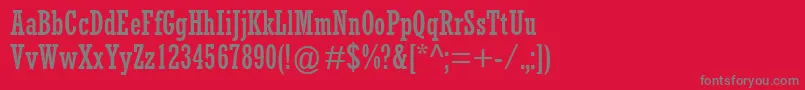 RockwellCondensed Font – Gray Fonts on Red Background