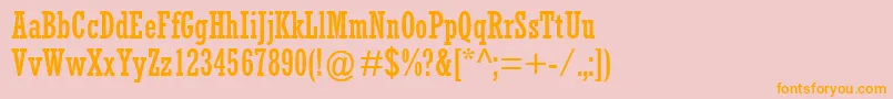 RockwellCondensed Font – Orange Fonts on Pink Background
