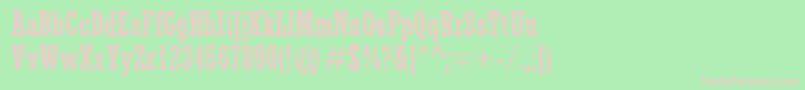 RockwellCondensed Font – Pink Fonts on Green Background