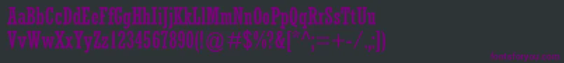 Czcionka RockwellCondensed – fioletowe czcionki na czarnym tle