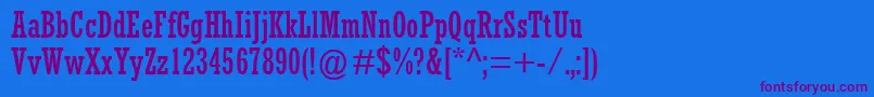 RockwellCondensed Font – Purple Fonts on Blue Background