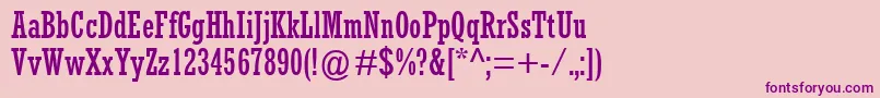 RockwellCondensed Font – Purple Fonts on Pink Background