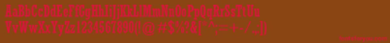 Шрифт RockwellCondensed – красные шрифты на коричневом фоне