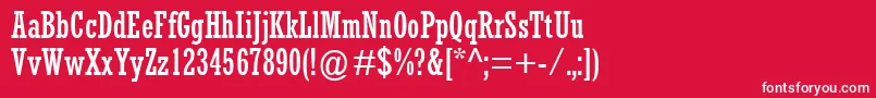 RockwellCondensed Font – White Fonts on Red Background