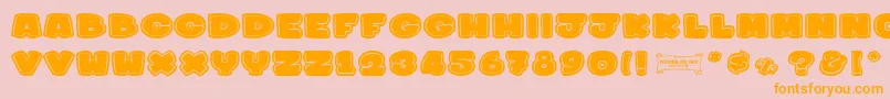 Sharkymeduza Font – Orange Fonts on Pink Background