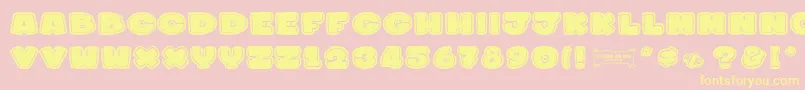 Sharkymeduza Font – Yellow Fonts on Pink Background