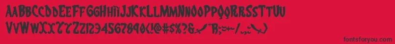 Eskindarexpand Font – Black Fonts on Red Background