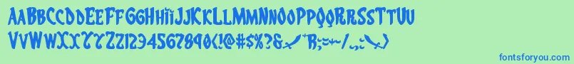 Eskindarexpand Font – Blue Fonts on Green Background