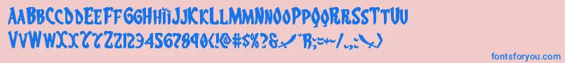 Eskindarexpand Font – Blue Fonts on Pink Background