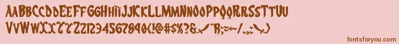 Eskindarexpand Font – Brown Fonts on Pink Background