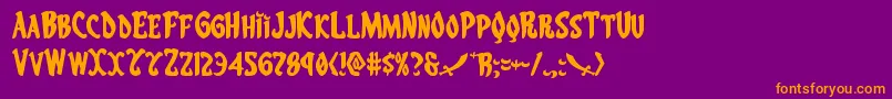 Eskindarexpand Font – Orange Fonts on Purple Background