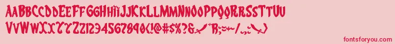 Eskindarexpand Font – Red Fonts on Pink Background