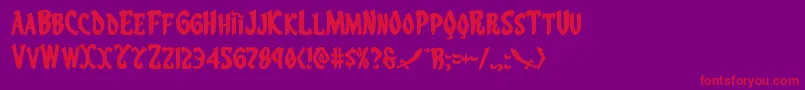 Eskindarexpand Font – Red Fonts on Purple Background