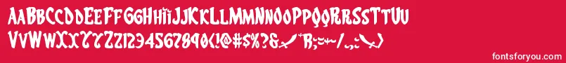 Eskindarexpand Font – White Fonts on Red Background