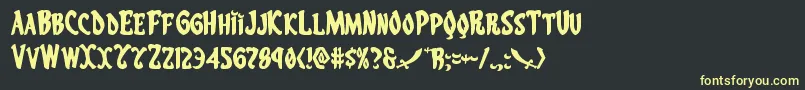 Eskindarexpand Font – Yellow Fonts on Black Background
