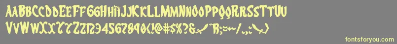 Eskindarexpand Font – Yellow Fonts on Gray Background