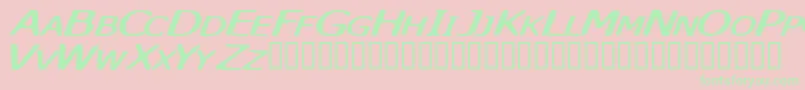 Sky Font – Green Fonts on Pink Background