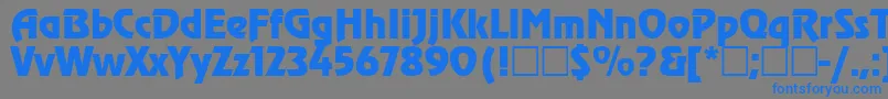 フォントAgzeppelinRoman – 灰色の背景に青い文字