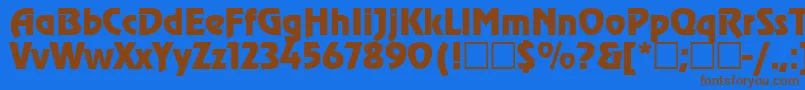 Шрифт AgzeppelinRoman – коричневые шрифты на синем фоне