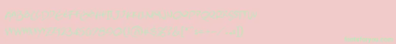 fuente AtlandsketchesBb – Fuentes Verdes Sobre Fondo Rosa