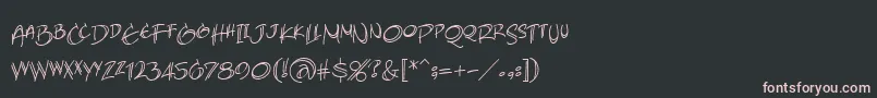 Шрифт AtlandsketchesBb – розовые шрифты на чёрном фоне