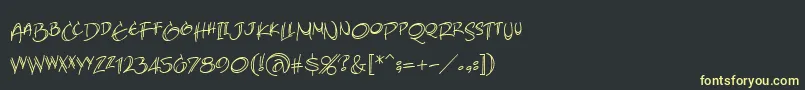 Шрифт AtlandsketchesBb – жёлтые шрифты на чёрном фоне