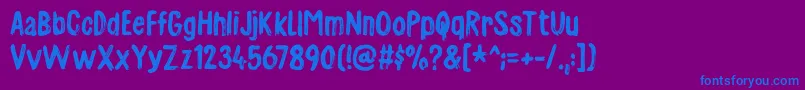 Charmeladedemo Font – Blue Fonts on Purple Background