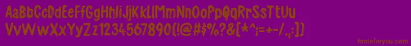 Charmeladedemo Font – Brown Fonts on Purple Background