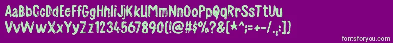 Charmeladedemo Font – Green Fonts on Purple Background