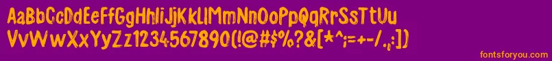 Charmeladedemo Font – Orange Fonts on Purple Background