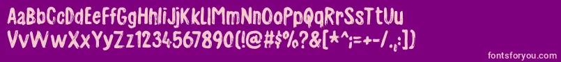 Charmeladedemo-Schriftart – Rosa Schriften auf violettem Hintergrund