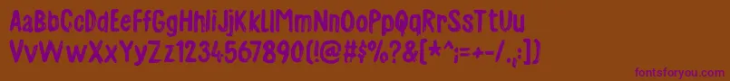 Charmeladedemo Font – Purple Fonts on Brown Background