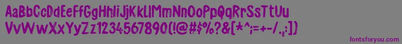 Charmeladedemo-Schriftart – Violette Schriften auf grauem Hintergrund