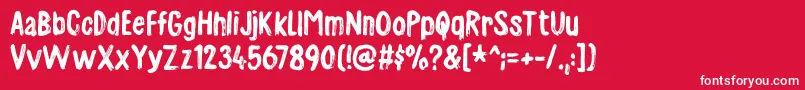Charmeladedemo Font – White Fonts on Red Background
