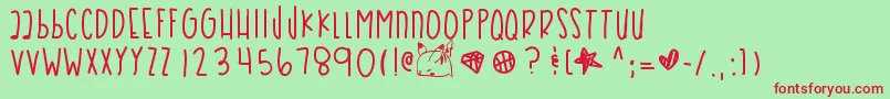Coralsea Font – Red Fonts on Green Background