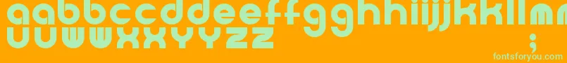 Powerweld Font – Green Fonts on Orange Background