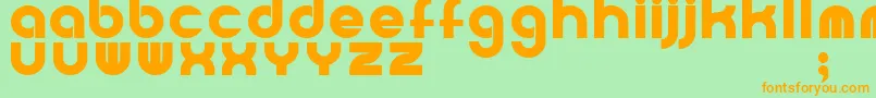 Powerweld Font – Orange Fonts on Green Background