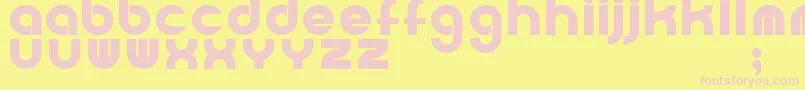 Powerweld Font – Pink Fonts on Yellow Background