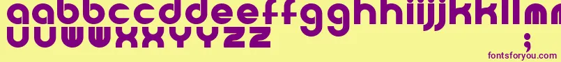 Powerweld Font – Purple Fonts on Yellow Background