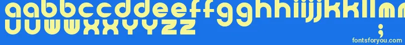 Powerweld Font – Yellow Fonts on Blue Background