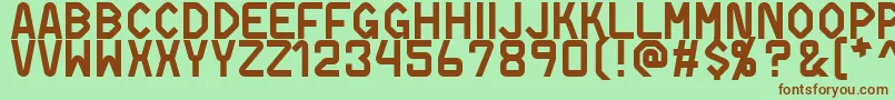 DifferentiatorMsWindows1250CentralEuropean Font – Brown Fonts on Green Background