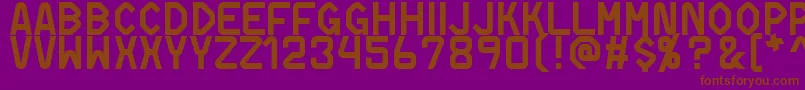 フォントDifferentiatorMsWindows1250CentralEuropean – 紫色の背景に茶色のフォント