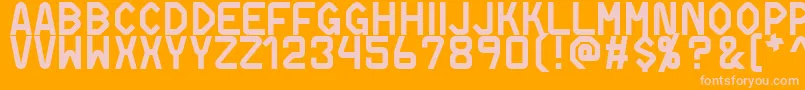 DifferentiatorMsWindows1250CentralEuropean Font – Pink Fonts on Orange Background