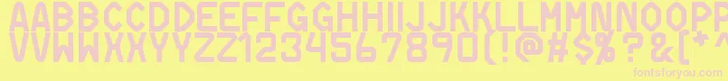 DifferentiatorMsWindows1250CentralEuropean Font – Pink Fonts on Yellow Background